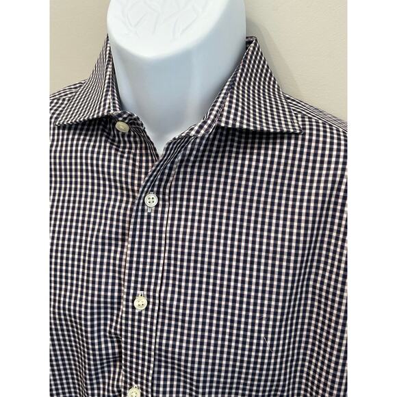 GANT The Good Traveler Deep Purple Microcheck Dress Shirt 16.5 - Picture 1 of 5